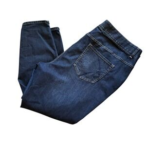 Lane Bryant Women Size 26R High Rise Skinny Jeans Dark Wash Tummy Control Denim